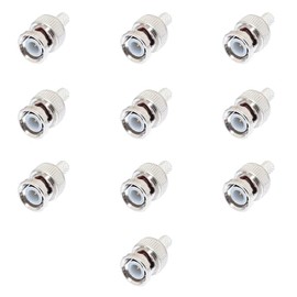 Lumenzi 21 AWG Center Pin BNC Male Crimp Connector for RG59 & RG62 PVC Coaxial Cables – Reliable Fit – 10 Pcs Pack