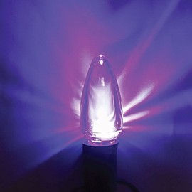 EZLS Purple C9 Smooth LED Bulb Transparent Lens - Retro Christmas Light