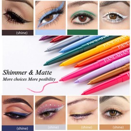 ONarisae eyeliner pencil retractable eyeliner creamy pigmented smudge proof eye liner pen Blue