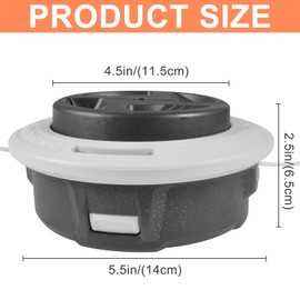 Mower Head Replace AutoCut C26-2, Trimmer Head for Brushcutter, Trimmer Head with Robust Steel Knob, for Stihl FS, FS55, FS56, FS55RT, FS56R, FS70, FS70R, FS74, FS76, FS80, M10x1.0FLH