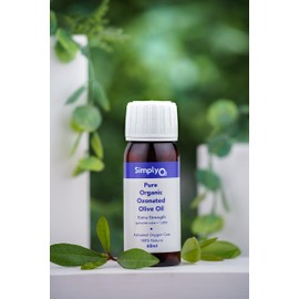 Simply O3 Pure Organic Ozonated Olive Oil Extra Strength 1200 Peroxide For Face and Skin Helps In Acne, Anti-Aging, Wrinkles and Rosacea For Sensitive Skin Made in Spain