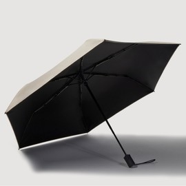 JAJU [JAJU] 3-Section Automatic Blackout Sun/Rain Umbrella - Beige