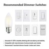 OPALRAY C35 6W(60W Incandescent Equivalent) LED Candelabra Bulb, LED Filament
