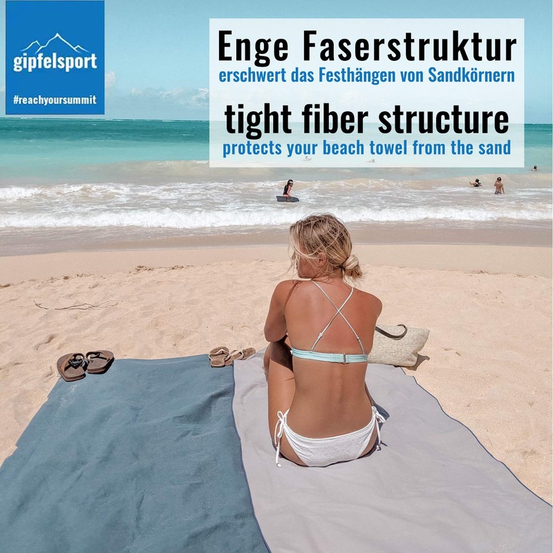 Microfibre Towel Set - for Sauna, Fitness, Sports, Beach Towel,