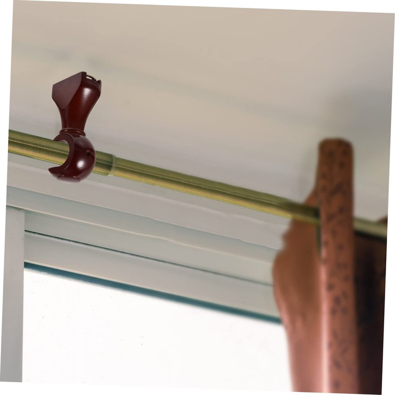 Ciieeo Wood Curtain Brackets 2pcs Curtain Rod Tray Wooden Track