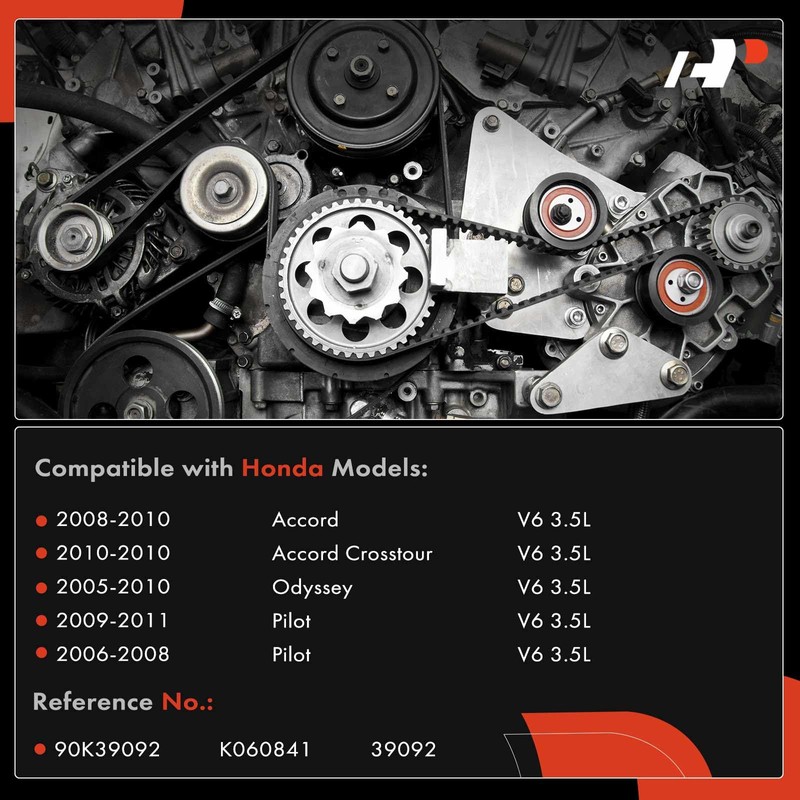 A-Premium Serpentine Drive Belt Kit with Tensioner Compatible with Honda