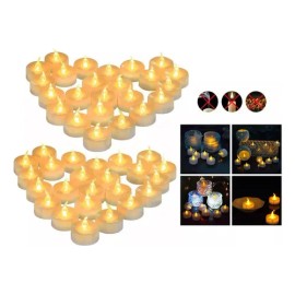50pzs Velas Led Ligeras Electrónicas Fiestas Boda Decoración