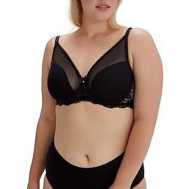 Dagi Women's Underwire Minimiser Bra Minimizer, Black, 40B