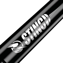 Ruthless Sting 3XS1767 3 Sets of 3 Stems Polycarbonate Solid Black with Black Aluminium Tip Short 36mm