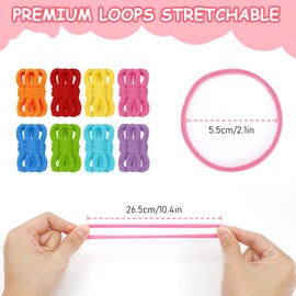 800Pcs Weaving Loom Kit for Kids, Pot Holder Loops Crafts for Girls, Rainbow Themed Durable Nylon DIY Crafts Weaving Loom Loops Refills for Ages 6 7 8-12 13 Craft Supplies