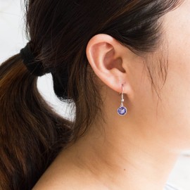 Philip Jones Light Purple Crystal Drop Earrings Created with Zircondia® Crystals