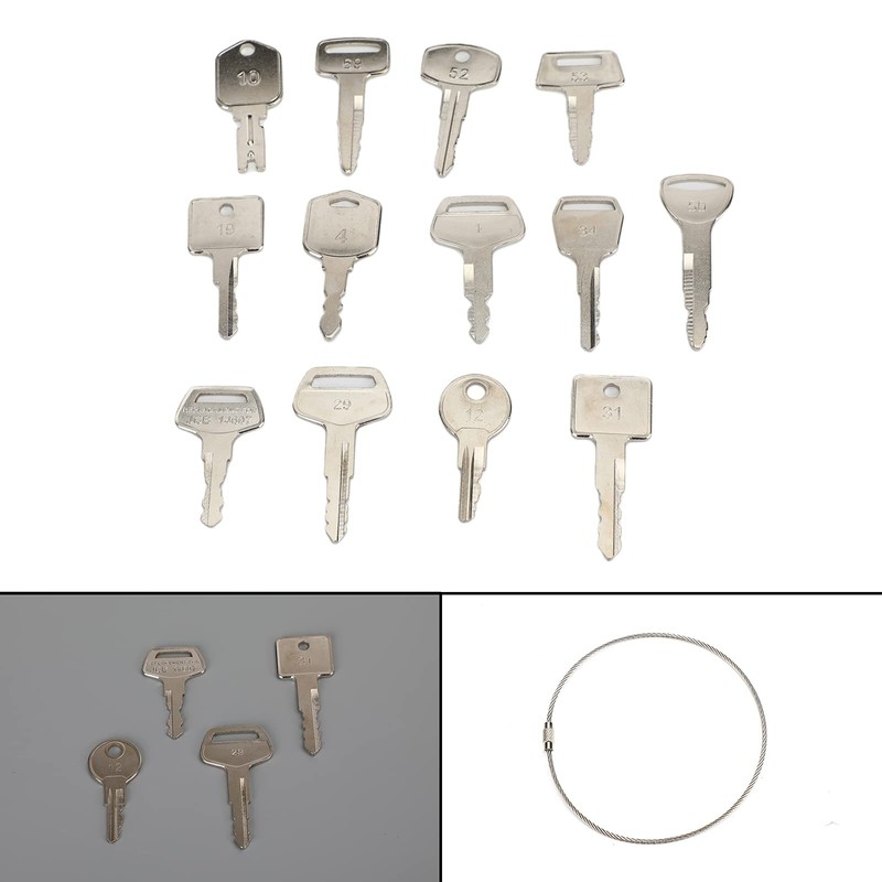 Artudatech 13-Piece Forklift Construction Vehicle Heavy Equipment/Construction Ignition Key Set