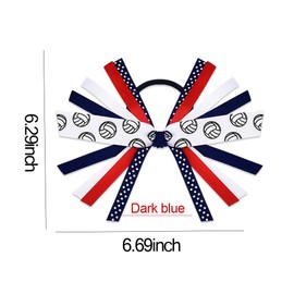 Volleyball Hair Ties for Women 2Pcs Volleyball Hair Accessories for Teen Girls Hair Ribbons for Team Elastic Hair Bows for Women Volleyballs Ponytail Streamers Volleyballs Cheering Items