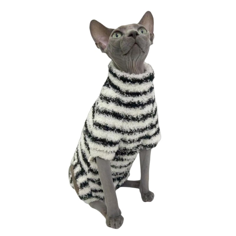Sphynx Cat Clothes Four Leg Fleece Pajamas Super Soft Elastic