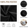 Namvo Black Cotton Polyester Square Table Cloth Cover For Dining
