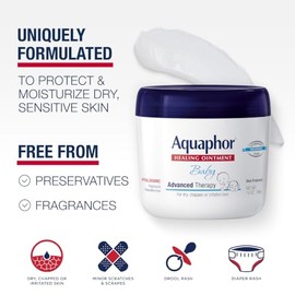 Eucerin Aquaphor Baby Healing Ointment For Dry Cracked or Irritated Skin for Kids Skin Protectant 14 oz                                               