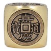 Metal Figertip Rotating Cube Embossed 6 Sided Anti Anxiety Stress