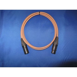 CANARE,NEUTRIK CANARE BROWN QUAD MICROPHONE MIC CABLE NEUTRCK XLR 5 Ft