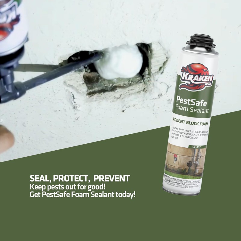 Kraken Bond Pestblokc Spray Foam Sealant - (2x24oz) Polyurethane Foam