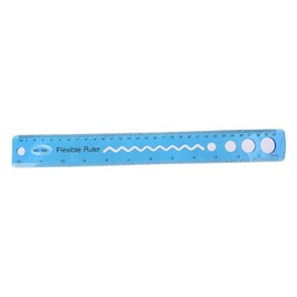 Blue 30cm Soft Flexible Ruler Multicolor Measure Straight Rulers Office School Suppli Rulers 12 Inch Teaching Materials Drafting Tools