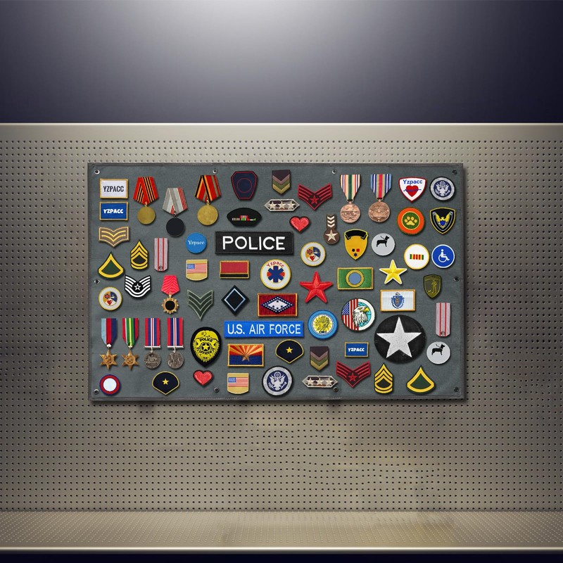 Yzpacc Tactical Sticker Display Board, Foldable Panel with Loop Surface