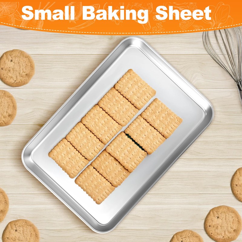 IJRPLM 6 Pack Baking Sheet Stainless Steel, 8 x 5