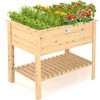 Elevens Raised Garden Bed Outdoor, Standing Wood Raised Garden Boxes
