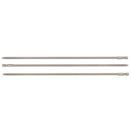 VEGA #2 Square Drive 8 Inch Extra Long Bits. Professional Grade SQ2 Robertson Square Bits. 1200R2A-3 (Pack of 3)