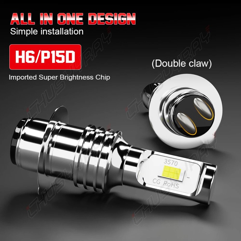 CHUSYYRAY High Power HID LED Headlight H6 Bulb for Yamaha