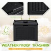 YESHOMY 2 Pack Outdoor Trash Can with Lid, Garbage Bins