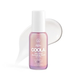 COOLA Dew Good Protector solar de suero iluminador con tecnología probiótica SPF 30, 1.15 onzas líquidas