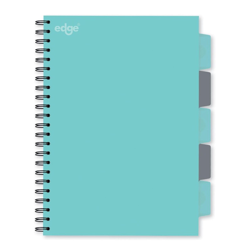 A4 Project Notebook 5 Dividers Twin Wire Soft Cover Mint