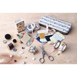 MT ex 'Embroidery Fox and Squirrel' Washi - Cinta adhesiva (15 mm x 7 m, 1 rollo)