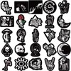 Gothic Sticker Set - 50 Retro Stickers in Black and