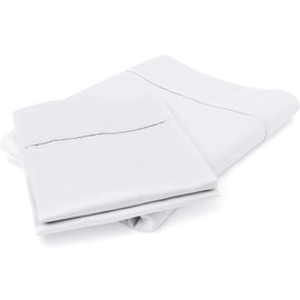 100% Egyptian Cotton Pillow Cases, 1000 Thread Count Pillow Cases King Size Set of 2, Soft & Breathable Cotton Pillow Covers for Bed - White