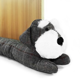 Animal Under Door Draft Stopper-Decorative Weighted Noise Blocker for Doors Windows (Grey Dog, 36 inch)
