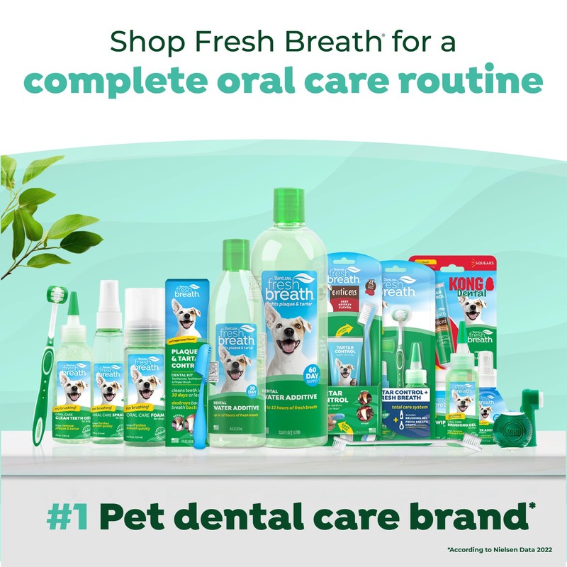 TropiClean Fresh Breath Water Additive for Dogs, Dog Breath Freshener