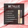 Depuplum Nude Pink Lipsticks for Women Metallic Lipstick Long Lasting