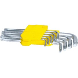 AGT Torx Set of 9 Keys for Torx Screws (Chrome Vanadium) (Torx Tool, Torx Screwdriver, Screwdriver)