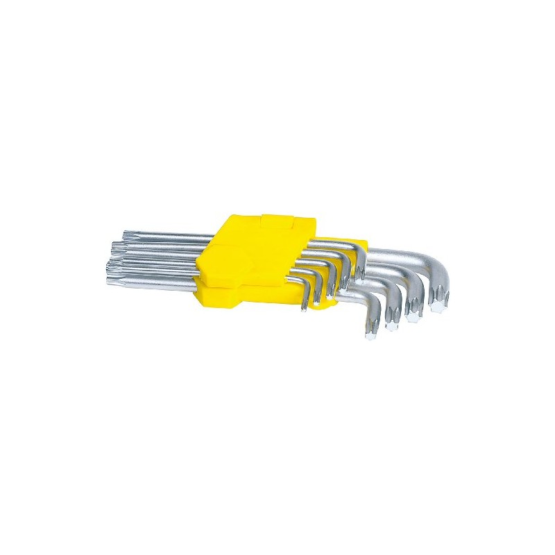 AGT Torx Set of 9 Keys for Torx Screws (Chrome