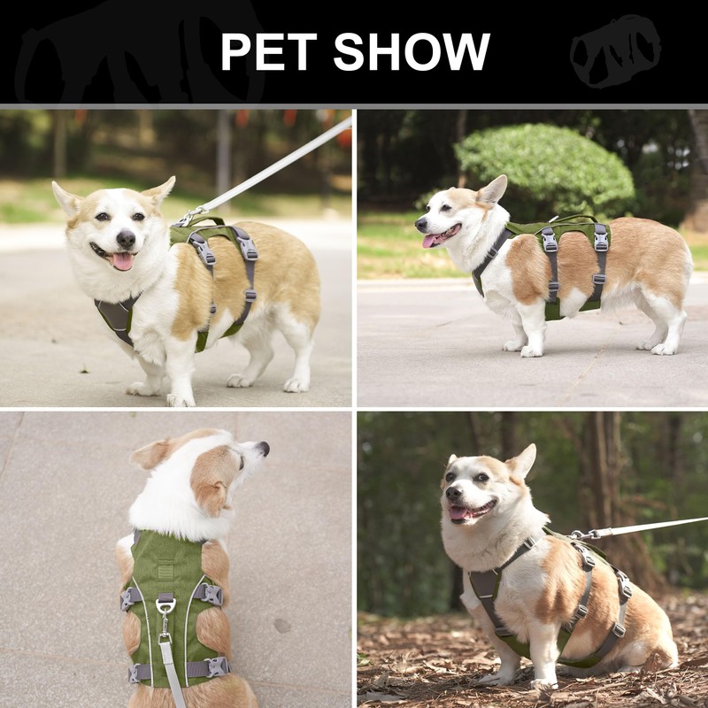 AKAILEA Escape Proof Dog Harness with Handle - Reflective No