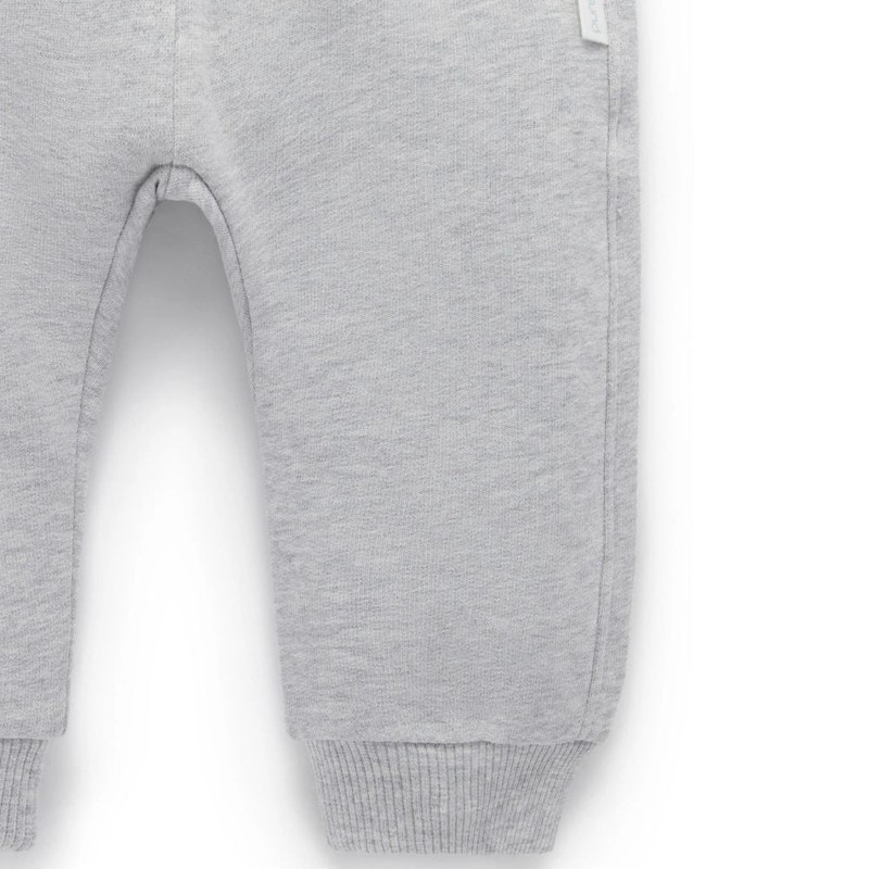 Purebaby Slouchy Track Pant - Grey Melange, 2