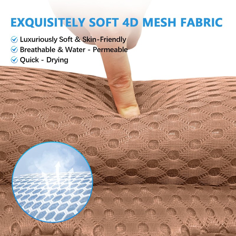 REEZEIVI Bath Pillows for Tub,Bath Pillow with 6 Non-Slip Suction