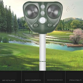 Outdoor Waterproof Solar Powered Pest Rejector Garden Farm Mouse Mole Pest Rodent Repellent Device Animal Repeller