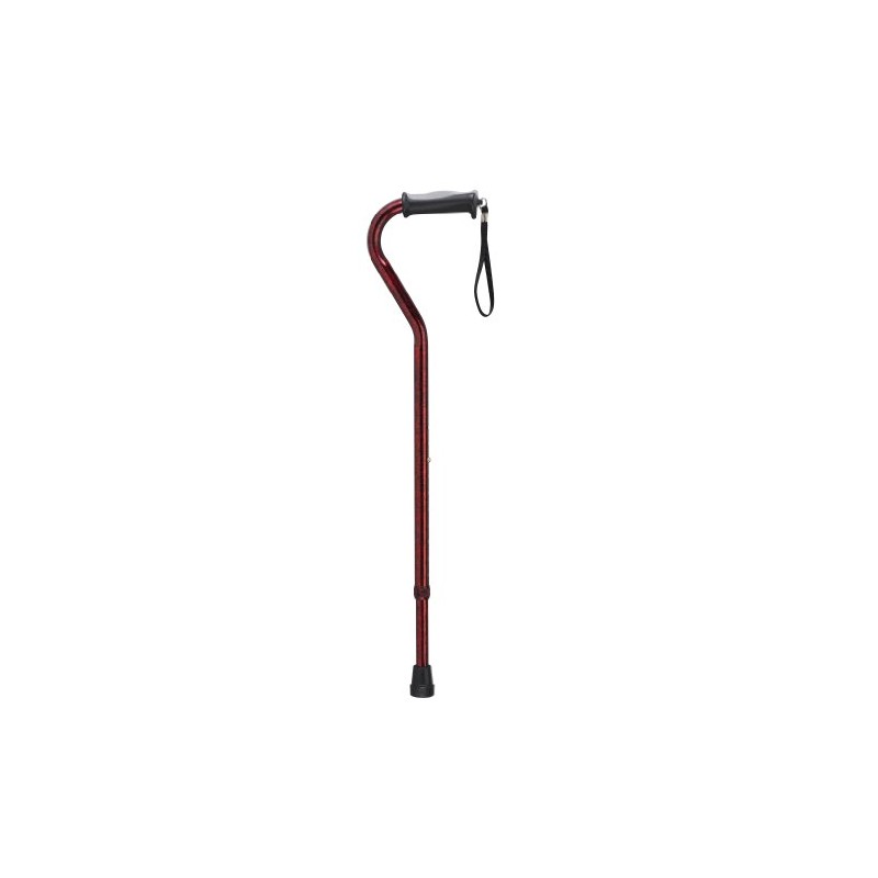 Drive Medical Adjustable Height Offset Handle Cane with Gel Hand