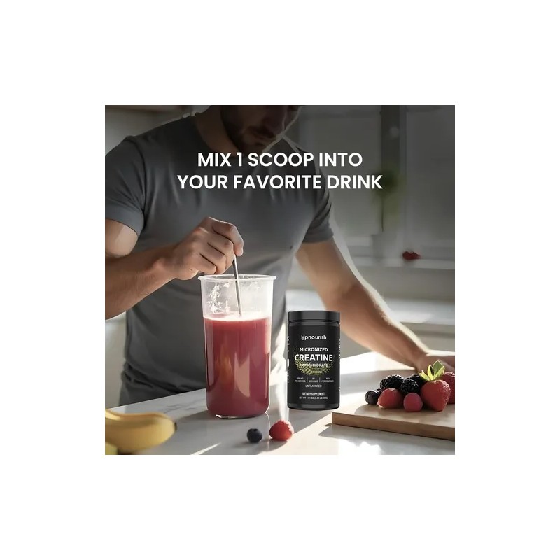 Upnourish Creatine Monohydrate Micronized - Vegano Sin Sabor