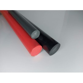 Round PVC Rod, Diameter 12 mm, Length 1 Metre, Black