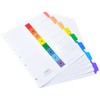 Wilson Jones P1346 Separadores de Carpeta Numerados, colores Brillantes, 8