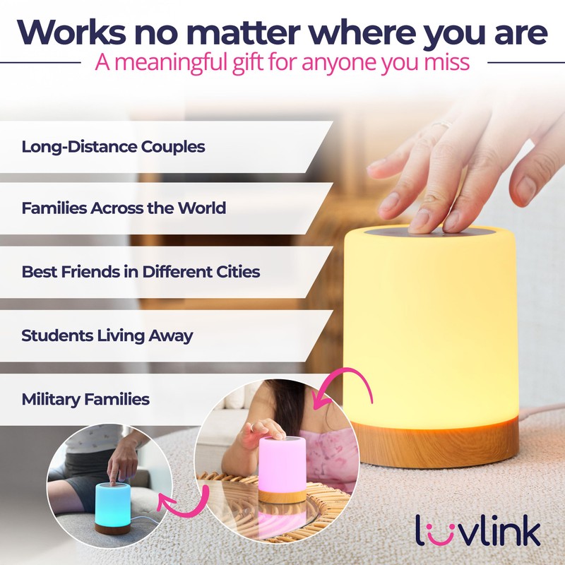 LuvLink Friendship Lamps No Subscription WiFi Touch Lamp for Long