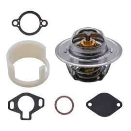 JDLLONG 807252Q5 Thermostat Kit 160° Fit for Mercruiser V6&V8 GM engines 4.3L, 5.0L, 5.7L, 7.4L, 8.2L 1987-UP with Gasket and Plastic Sleeve Replaces 807252T8 / 807252T5